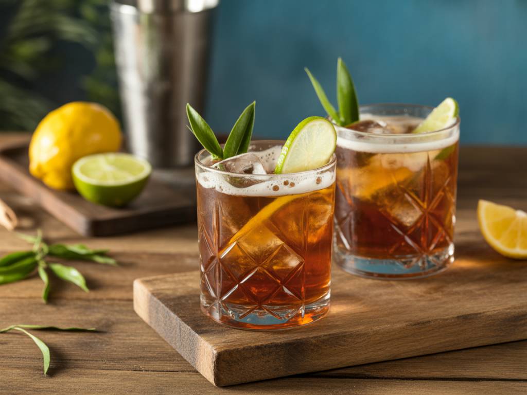 Rum drinks with ginger beer for a Caribbean-inspired cocktail hour
