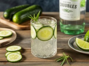 Cucumber gin rickey: a crisp and herbal summer sipper