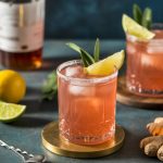 Paloma pink cocktail recipe with citrus and ginger hints