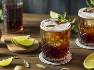 Balsamic vinegar cocktails balanced with the effervescence of ginger beer