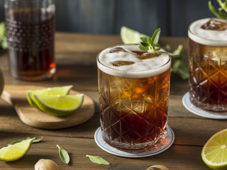 Balsamic vinegar cocktails balanced with the effervescence of ginger beer